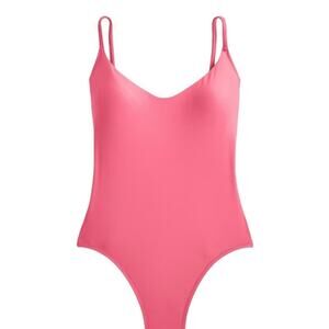 J. Crew Classic Basic One Piece Bathing Suit Pink Size 22 Plus NEW